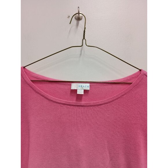 Belle Kim Gravel Beach Womens Sweater Size 1X Pink Yellow Ombre Pullover Casual - Picture 2 of 6